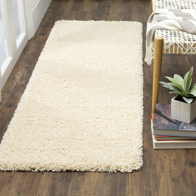 Benchmark White Wool Runner(2 ft,  X 5 ft, Rectangle)