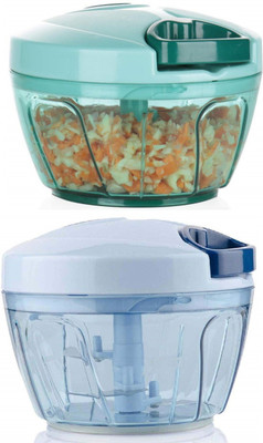DS SALES Combo of New Handy Plastic Fruits Vegetables & Dryfruits Chopper Cutter With 3 Blades Vegetable & Fruit Chopper Mini Handy Chopper Vegetable Cutter Quick Chopper Onion Chopper Pull Chopper Hand Grinder Mixer Food Processor Vegetable Chopper Vegetable & Fruit Chopper(2)