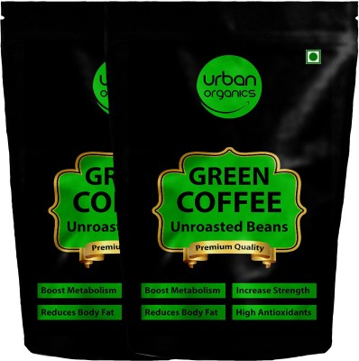 Urban Organics Pack of 2 Green Coffee Beans for Weight Loss fast Unroasted Arabica Natural Immunity Booster (100 gram each) Coffee Beans(2 x 100 g)