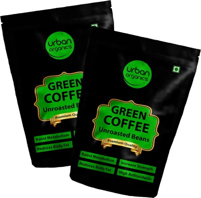 Urban Organics Combo of 2 Green Coffee Beans for Weight Loss fast Unroasted Arabica Natural Immunity Booster (200 gram each) Coffee Beans(2 x 200 g)