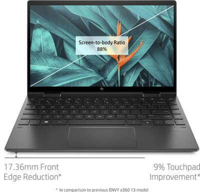 HP Envy 13 x360 Ryzen 5 Hexa Core 4500U - (16 GB/512 GB SSD/Windows 11 Home) 13-ay0533AU Thin and Light Laptop(13.3 inch, Nightfall Black, 1.32 kg, With MS Office)