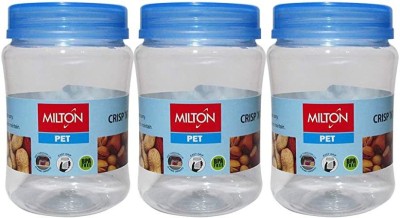 MILTON Plastic Grocery Container  - 750 ml(Pack of 6, Clear, Blue)