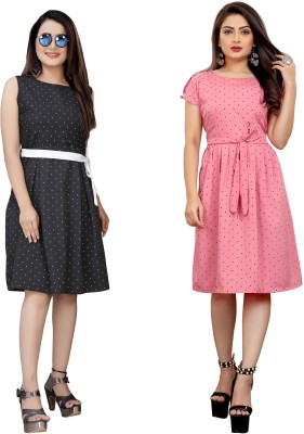 Modli 20 Fashion Women A-line Black, Pink Dress