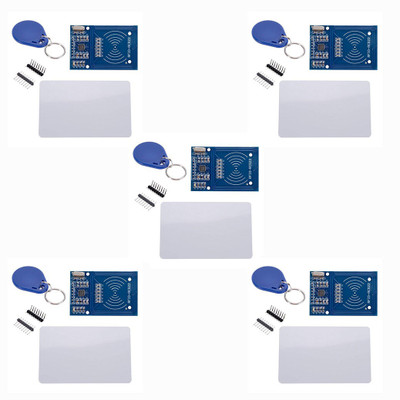 geeta enterprises (Pack of 5) MFRC-522 RC522 Card Read Antenna RFID Reader IC Card Proximity Module Key Chain for Arduino FM Transmitter Electronic Hobby Kit
