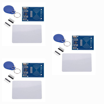 geeta enterprises (Pack of 3) MFRC-522 RC522 Card Read Antenna RFID Reader IC Card Proximity Module Key Chain for Arduino FM Transmitter Electronic Hobby Kit