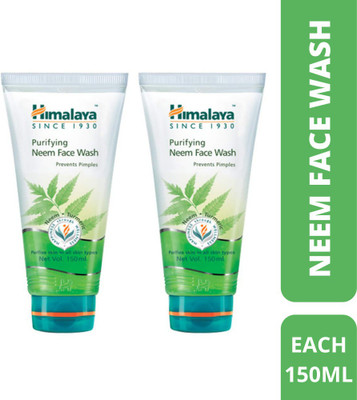 HIMALAYA Purifying Neem  150ml Each (Pack of 2) Face Wash(300 ml)