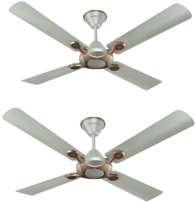 HAVELLS Leganza 4B(Pack of 2) 1 Star 1200 mm 4 Blade Ceiling Fan(Ultra High Speed | Bronze Gold | Pack of 2)