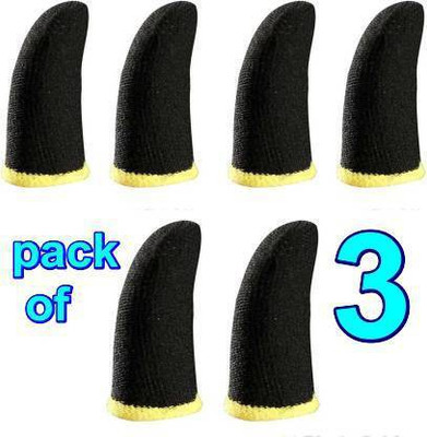 Crozier Finger sleeves Gaming Sweat-proof Touch Screen Thumbs For PUBG (Pair of 3) Finger Sleeve(Pack of 6)