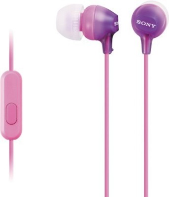 SONY MDR-EX15AP Gaming Earphones Clear Sound Extra Bass With Mic Wired Headset(Purple, Pink, In the Ear)