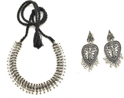 JDDCART Alloy Black, Silver Jewellery Set(Pack of 1)