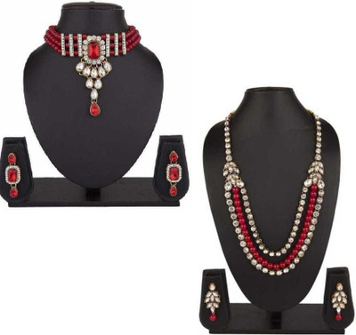 catalyst venture Copper Gold-plated Red, Silver Jewellery Set(Pack of 1)