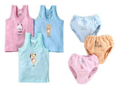 PK Collection Vest For Baby Boys & Baby Girls Pure Cotton(Multicolor, Pack of 6)