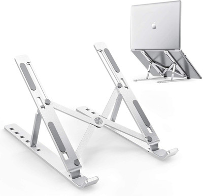 UDAYDEV TRADERS UDAYDEV Laptop Stand, Computer Holder Riser Ergonomic Adjustable Portable Aluminum Alloy Laptop Riser, Foldable Notebook Stand Compatible with MacBook Air Pro, Dell, Lenovo, More 10-15.6” Laptops and Tablets This laptop stand is the most portable laptop stand in the world. It is made
