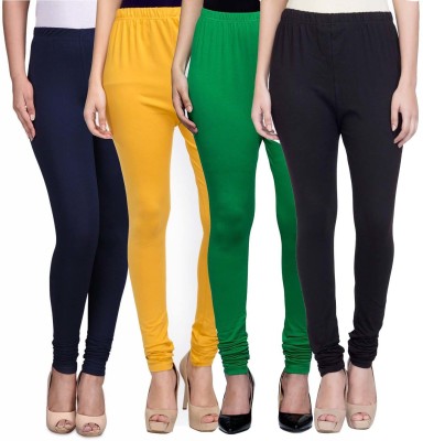 Swastik Stuffs Churidar  Western Wear Legging(Dark Blue, Yellow, Green, Black, Solid)