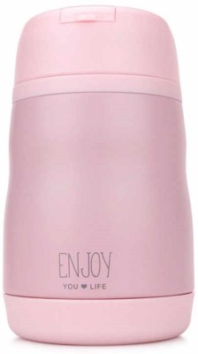 Modish Elements HOFF, Thermosteel 304 Stainless Steel Insulated Food Jar with Handle and Spoon, Hot & Cold, Baby Pink Color 400 ml 1 Containers Lunch Box(400 ml)