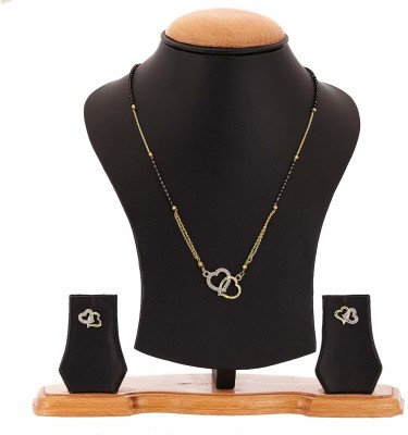 Bhumi09 Alloy Gold-plated Gold, Black, Silver Jewellery Set(Pack of 1)