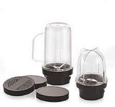 Gemini Bullet Jar Set of 2 (530 ML & 350 ML) Mixer Juicer Jar(530 ml)