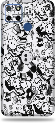 OggyBaba Realme C12, Phone Back side Protector and Camera Protector Mobile Skin(Ultra Super Doodle Skin Matte Finish)