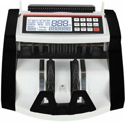 Drop2Kart Bank Grade Bill Counter - Counts All INR Notes, Big LCD Display with UV/MG/MT/IR Sensors, Fake-Note Alarm, LED External Display Note Counting Machine(Counting Speed - 1000 notes/min)