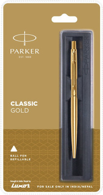 PARKER Classic Gold Ball Pen(Ink Color - Blue)