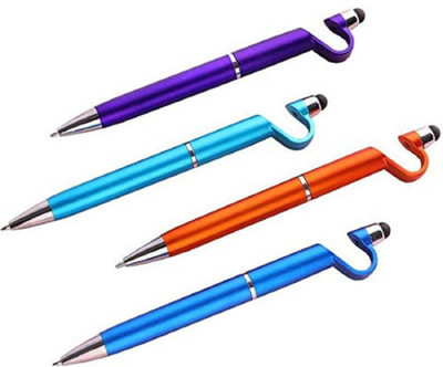 Gadget Zone Pen Stylus Stand Ball Pen(Pack of 4, Ink Color - Blue)