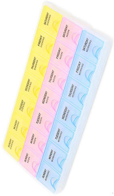 SYGA 7-Day Pill Box with 7 Day Weekly Daily Pill Box Pill Box(Multicolor)