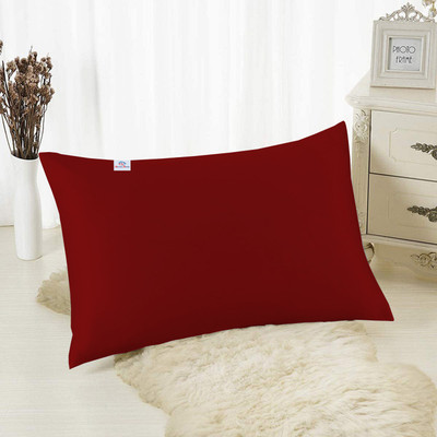 Heart Home Microfibre Solid Sleeping Pillow Pack of 1(Maroon)