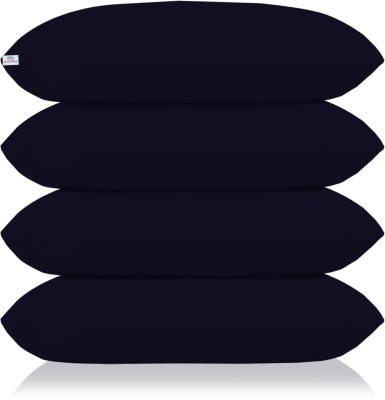 Heart Home Microfibre Solid Sleeping Pillow Pack of 4(Black)