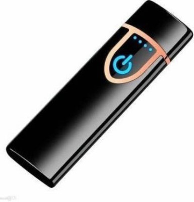 MOOZMOB Upgraded Quality Ultra-Thin & Sleek Electric Cigarette Lighter Flameless Lighter Windproof Electric Cigarette Lighter Rechargeable Cigarette Lighter(Black)