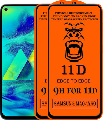 GORILLA PRO Edge To Edge Tempered Glass for . Samsung Galaxy A60(Pack of 2)