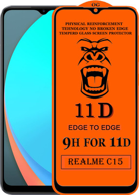 Xester Edge To Edge Tempered Glass for Realme C15(Pack of 1)