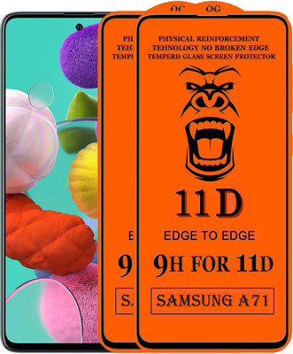 PFOAM Edge To Edge Tempered Glass for Samsung Galaxy A71(Pack of 2)
