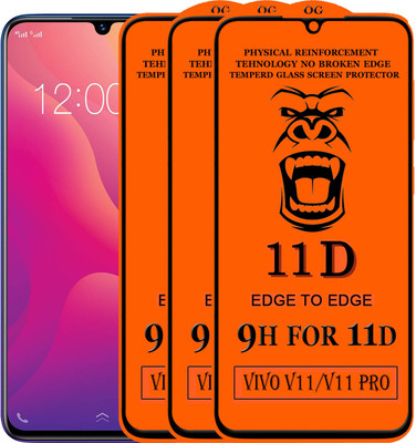 Xester Edge To Edge Tempered Glass for Vivo V11 Pro(Pack of 3)