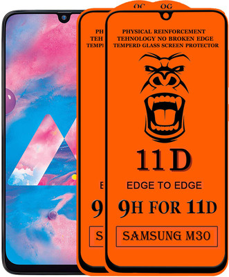 PFOAM Edge To Edge Tempered Glass for samsung galaxy m30(Pack of 2)