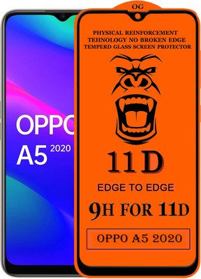 HQ Protection Edge To Edge Tempered Glass for Oppo A5 2020(Pack of 1)