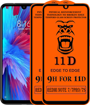 Xester Edge To Edge Tempered Glass for Redmi Note 7s(Pack of 2)