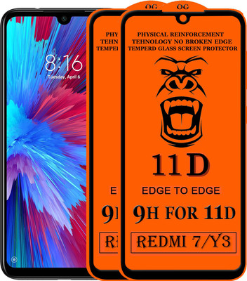 Xester Edge To Edge Tempered Glass for Redmi Y3(Pack of 2)