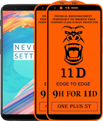 HQ Protection Edge To Edge Tempered Glass for OnePlus 5T(Pack of 2)