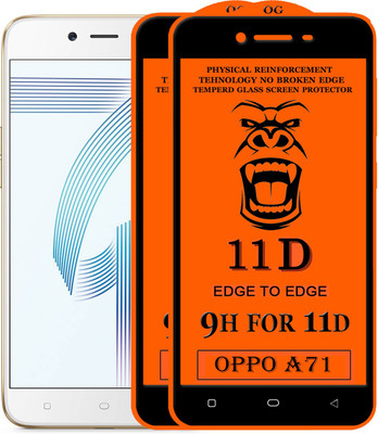 Xester Edge To Edge Tempered Glass for Oppo A71(Pack of 2)