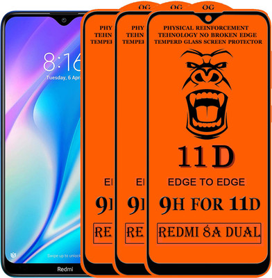 HQ Protection Edge To Edge Tempered Glass for RedmI 8A dual(Pack of 3)