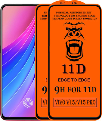 PFOAM Edge To Edge Tempered Glass for Vivo V15 Pro(Pack of 2)