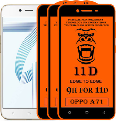 Xester Edge To Edge Tempered Glass for Oppo A71(Pack of 3)