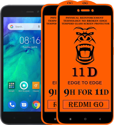 HQ Protection Edge To Edge Tempered Glass for Redmi Go(Pack of 2)