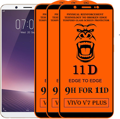 HQ Protection Edge To Edge Tempered Glass for VIVO V7 Plus(Pack of 3)