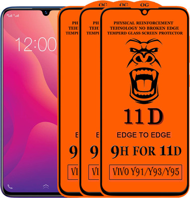 PFOAM Edge To Edge Tempered Glass for Vivo Y93(Pack of 3)