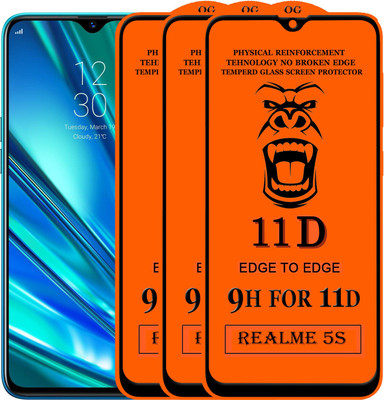 Xester Edge To Edge Tempered Glass for Realme 5s(Pack of 3)