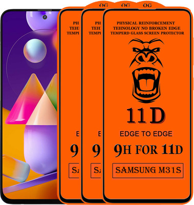 HQ Protection Edge To Edge Tempered Glass for Samsung Galaxy M31S(Pack of 3)
