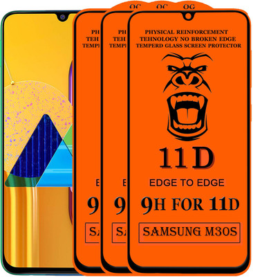 Xester Edge To Edge Tempered Glass for samsung galaxy m30s(Pack of 3)