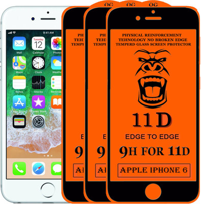 Xester Edge To Edge Tempered Glass for Apple iPhone 6(Pack of 3)