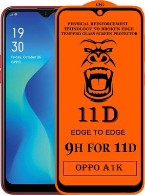 HQ Protection Edge To Edge Tempered Glass for Oppo A1k(Pack of 1)